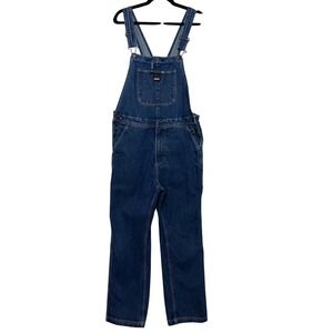 Craftsman Overalls Mens 32x32 Blue Denim Bib Carpenter Workwear Rugged Utility